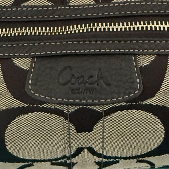 COACH Penelope Signature Navy & Gray Shoulder Bag 14422 - Picture 2 of 10